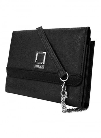 Foldable Crossbody Clutch Black