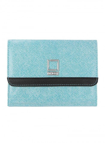 Leather Crossbody Bag Skyblue/Black