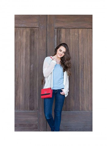 Foldable Crossbody Clutch Red