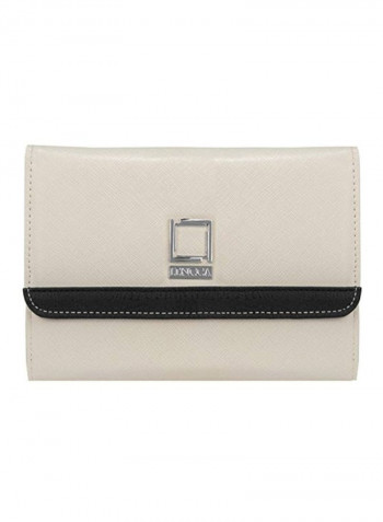 Classic Clutch Ivory/Black/Silver