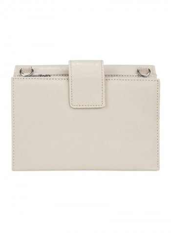 Classic Clutch Ivory/Black/Silver