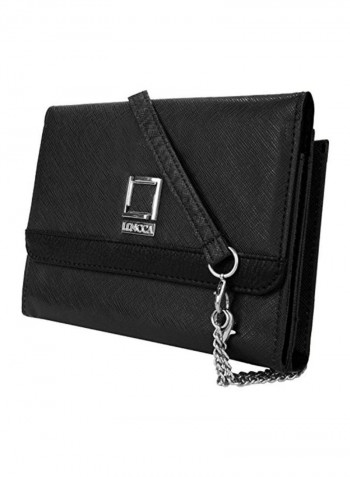 Foldable Crossbody Clutch Black