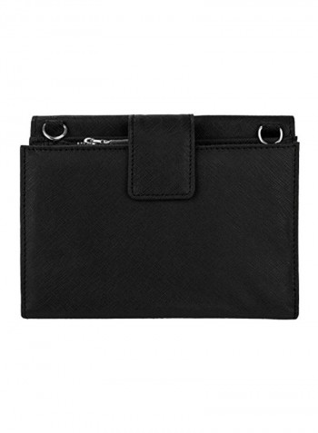 Foldable Crossbody Clutch Black