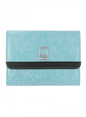 Leather Crossbody Bag Skyblue/Black
