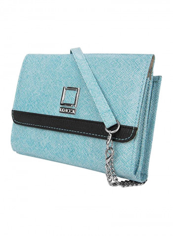 Classic Clutch Purse Skyblue/Silver