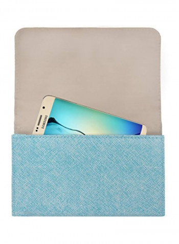 Envelope Clutch Sky Blue/Black/Silver