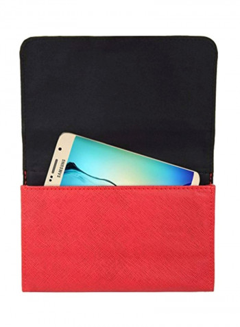 Leather Crossbody Bag Red/Black