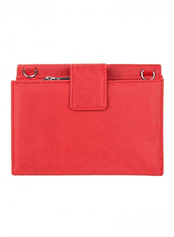 Leather Crossbody Bag Red/Black