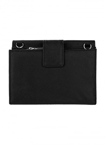 Foldable Crossbody Clutch Black