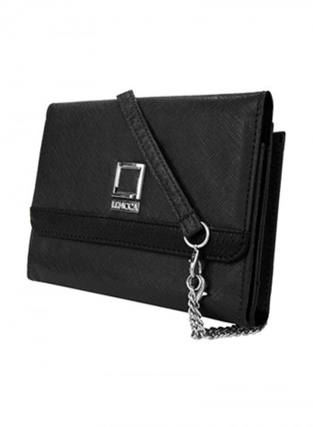 Foldable Crossbody Clutch Black