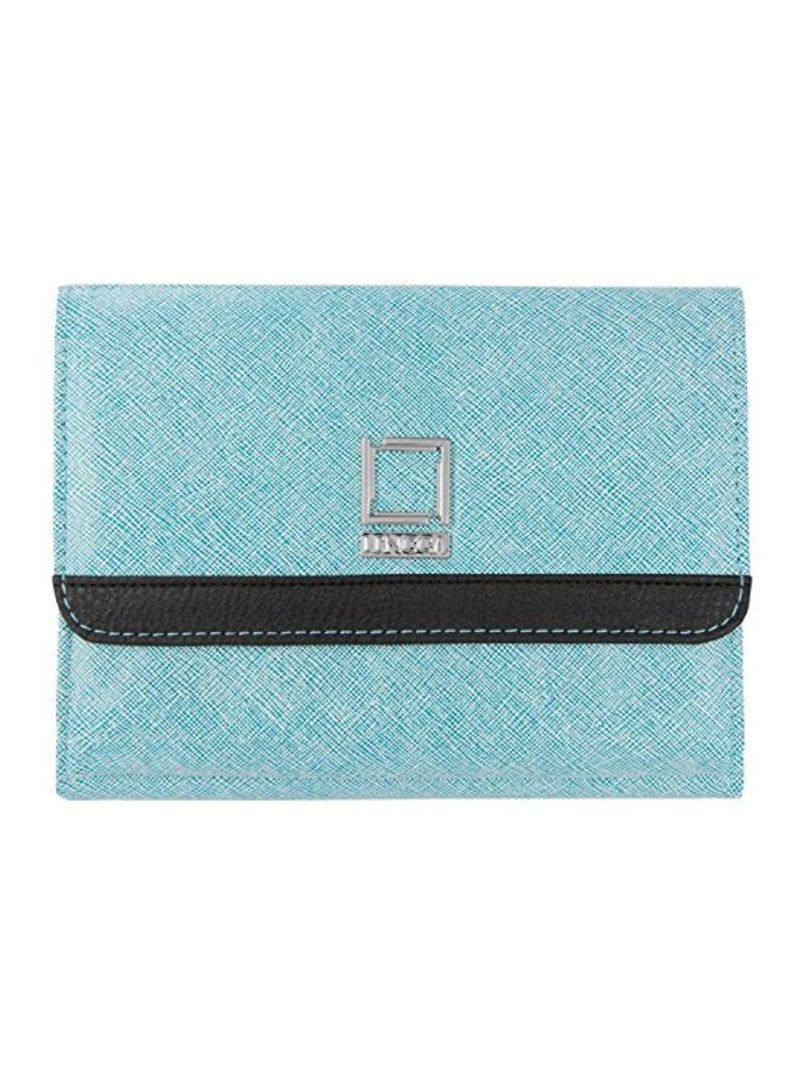 Bi-Fold Leather Wallet Sky Blue