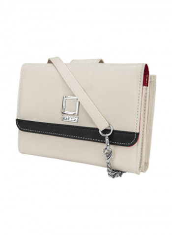 Foldable Crossbody Clutch Ivory