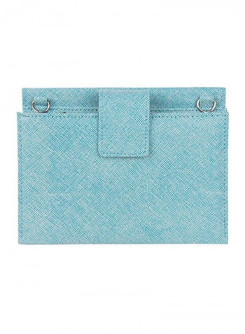 محفظة جلد ثنائية الطي Skyblue/Black