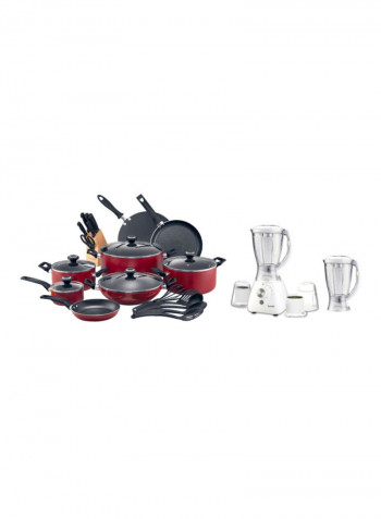 28-Piece Cookware And Blender Set Multicolour