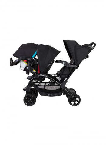 Sit N Stand Double Stroller - Black