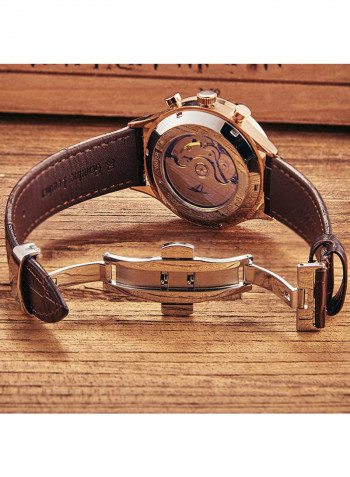 Men's Leather Analog Watch SL1813
