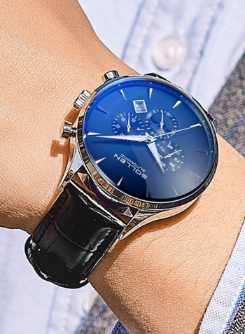 Men's Leather Analog Watch SL1814