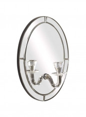 Wall Hanging Mirror With Candle Holder Clear 12x16inch