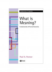 What Is Meaning? : Fundamentals Of Formal Semantics Hardcover