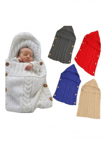 Swaddle Blanket Knit Crochet Hooded Sleeping Bag