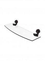Venus Collection Groovy Accents Glass Shelf Clear/Black 18x5inch