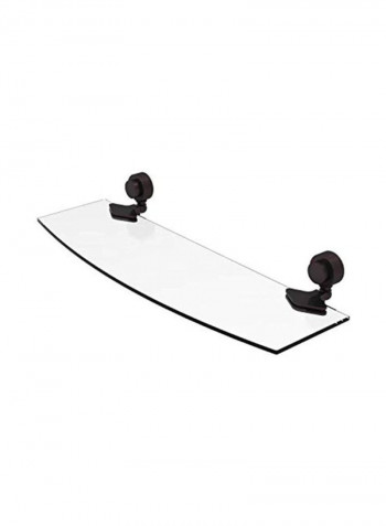 Venus Collection Groovy Accents Glass Shelf Clear/Black 18x5inch