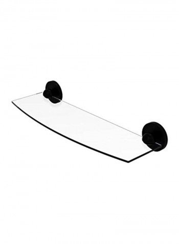 Skyline Collection Brass Glass Shelf Black/Clear 18inch