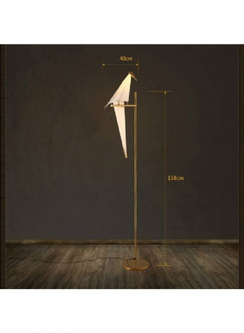 Bird Study Bedroom Bedside Stand LED Floor Lamp Yellow 42x42x160cm
