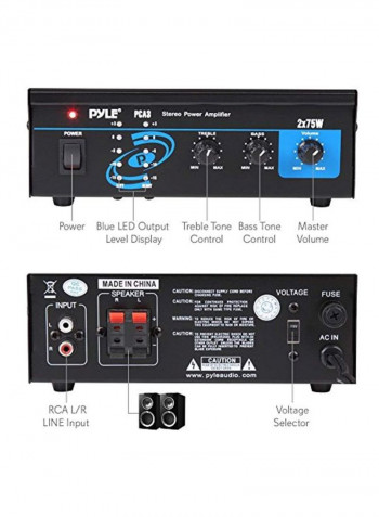 Audio Power Amplifier System PCA3 Black/Blue