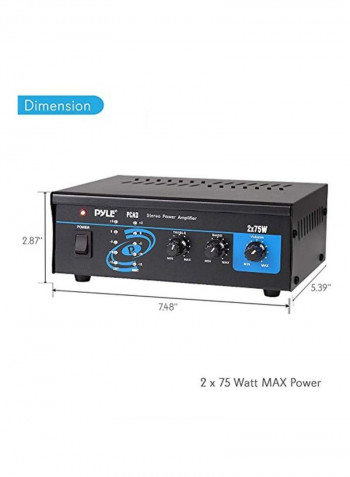 Audio Power Amplifier System PCA3 Black/Blue
