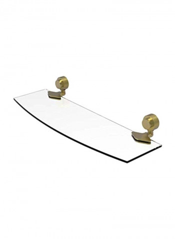 Venus Collection Groovy Accents Glass Shelf Clear/Grey 18x5x2inch