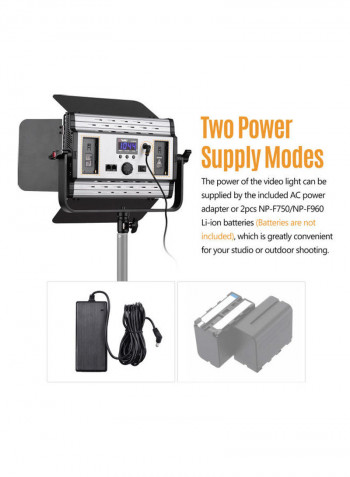 GK-S60RGB 60W RGB LED Video Dimmable Photography Fill Light with 2.4G Wireless Remote Control Grey