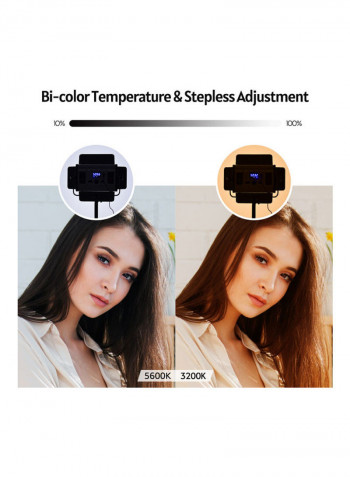 GK-S60RGB 60W RGB LED Video Dimmable Photography Fill Light with 2.4G Wireless Remote Control Grey