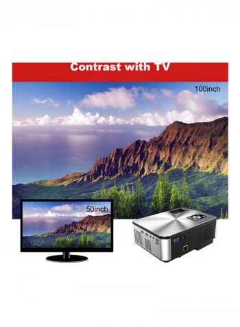 Mini HD LED Home Theater Projector C9 Silver