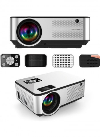 Mini HD LED Home Theater Projector C9 Silver