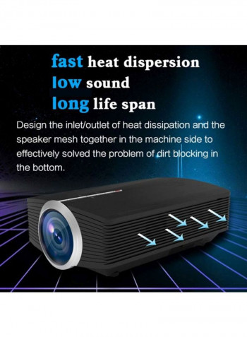 Mini Portable HD Home Projector M225 Black