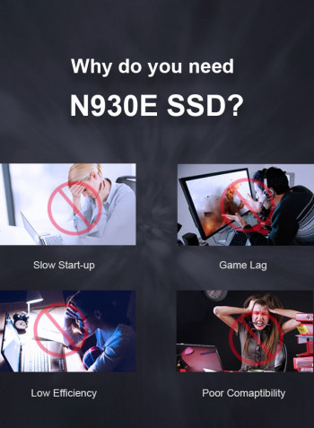 Netac N930E Flash High Speed Internal Solid State Drive Hard Disk 120غيغابايت أسود