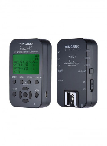 Wireless Remote Control Flash Trigger Transceiver Pair Kit Black