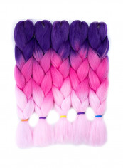 5-Piece Jumbo Twist Braids Hair Extensions Set Pink
