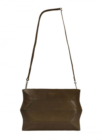 Ascot Leather Tote Handbag Olive Dark Olive