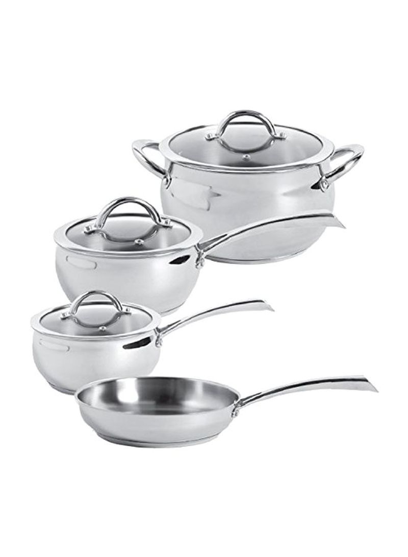 7-Piece Cookware Set With Lid Silver