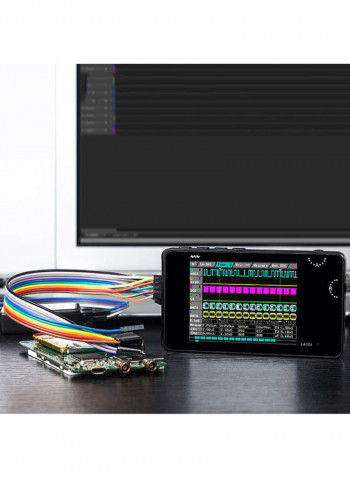 Portable Digital LA104 USB  Logic Analyzer Oscilloscope Black