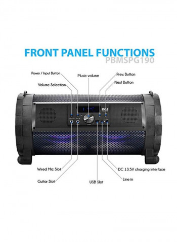 Portable Bluetooth Boombox Stereo System B075RMZ5ZS Black
