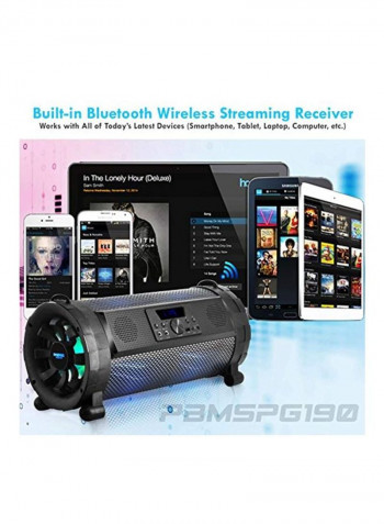 Portable Bluetooth Boombox Stereo System B075RMZ5ZS Black
