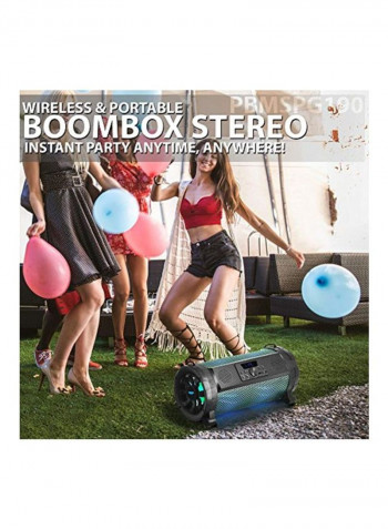 Portable Bluetooth Boombox Stereo System B075RMZ5ZS Black