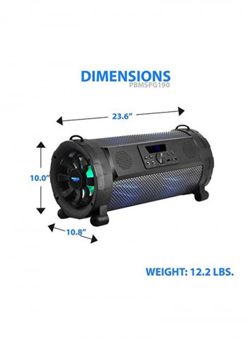 Portable Bluetooth Boombox Stereo System B075RMZ5ZS Black