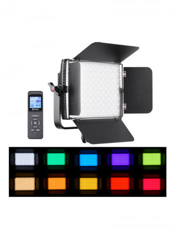 GK-S60RGB 60W RGB LED Video Dimmable Photography Fill Light with 2.4G Wireless Remote Control Black