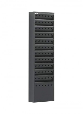Steel Magazine Rack Black 7.25x9x75inch