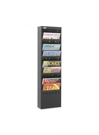 Steel Magazine Rack Black 7.25x9x75inch