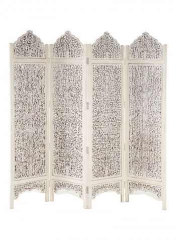 Wooden Frontier Room Divider Beige 200x183x183cm